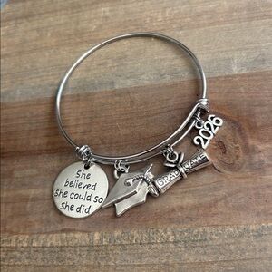 Graduation Inspirational Charm Bracelet Class of 2026 👩‍🎓